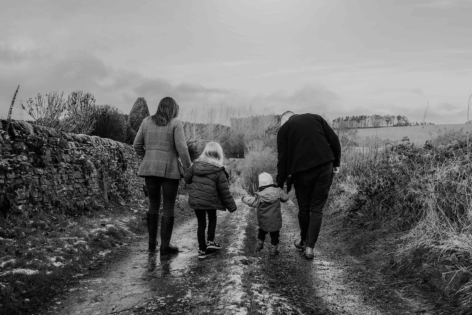 Family walking together